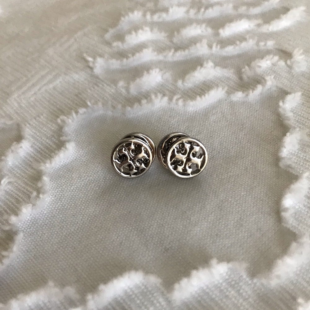 Tory Burch Circle Logo Stud Earrings